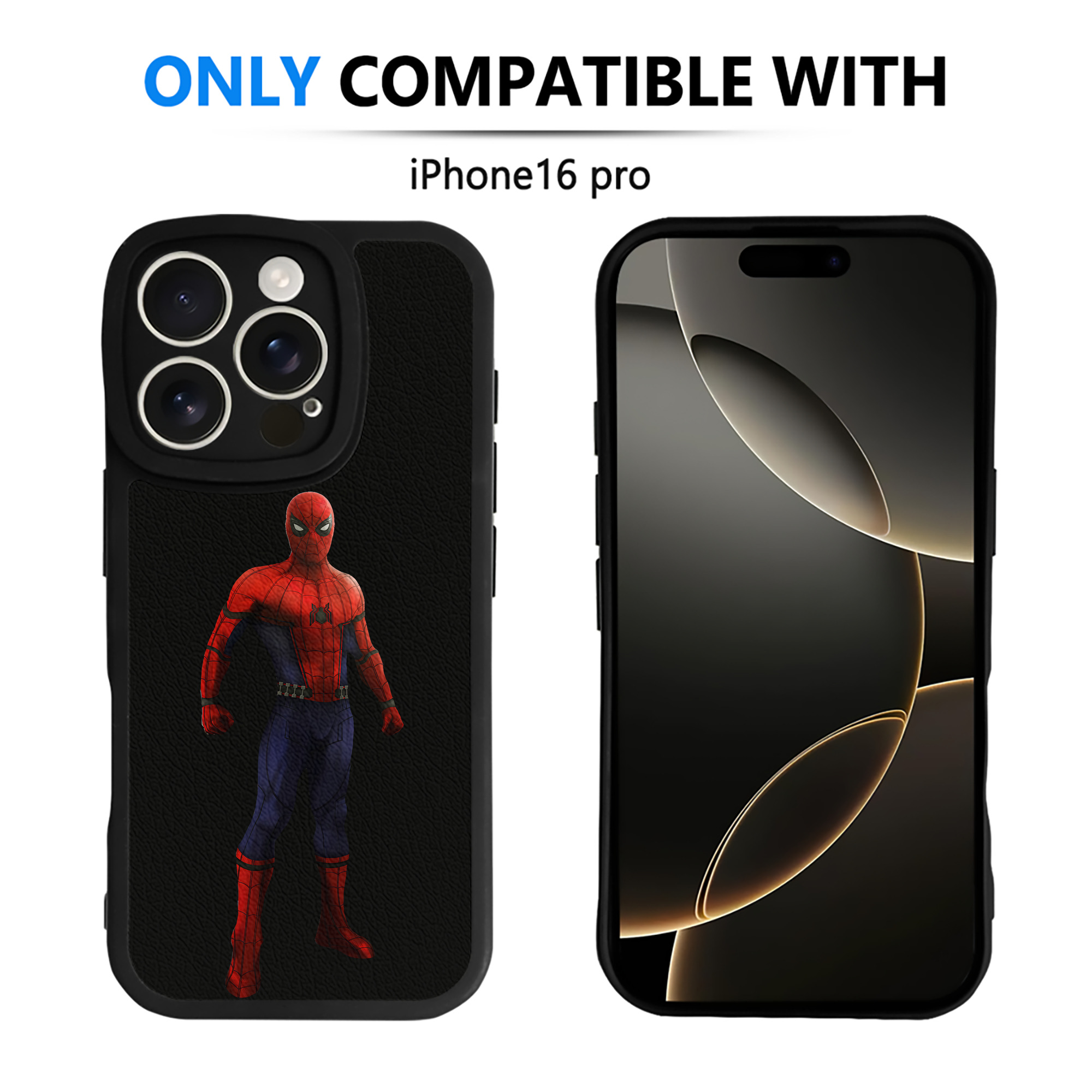 Spider Man スパイダーマン 【iPhone 16シリーズ対応】シリコンスマホケース（レザー調） 材質：シリコン